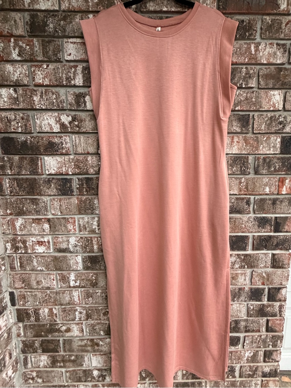 Sleeveless Maxi Tank Dress in Dusty Rose Pink